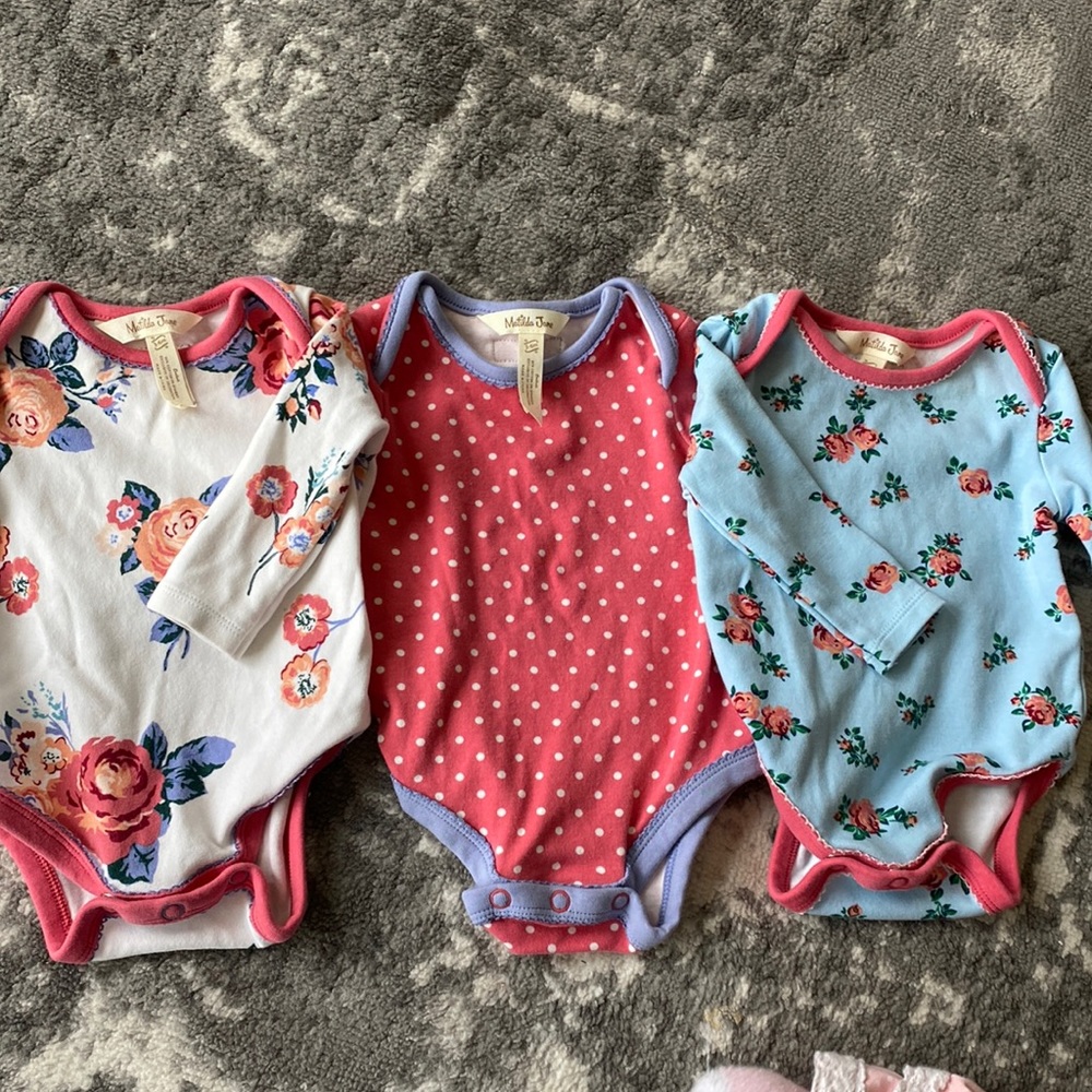 Set of 3: Matilda Jane Onesies 3-6 months